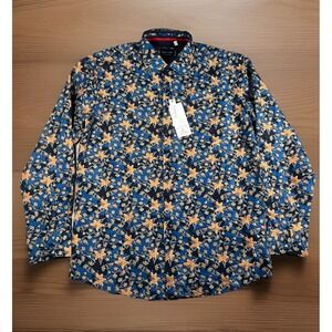 Silver Stone‎ Floral Collection Button Up Shirt Mens XL Modern Fit NWT $149